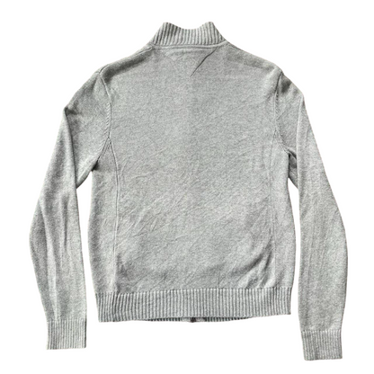 XS Tommy Hilfiger Grey Full-Zip Knitted Jumper