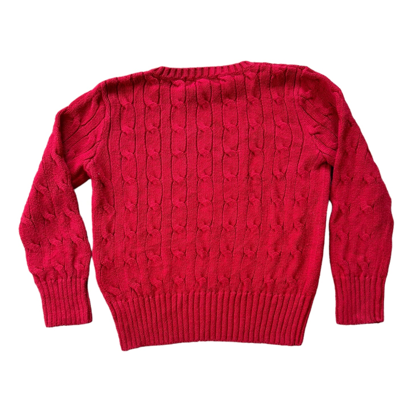 Aged 4 Ralph Lauren Red Cable Knit Jumper