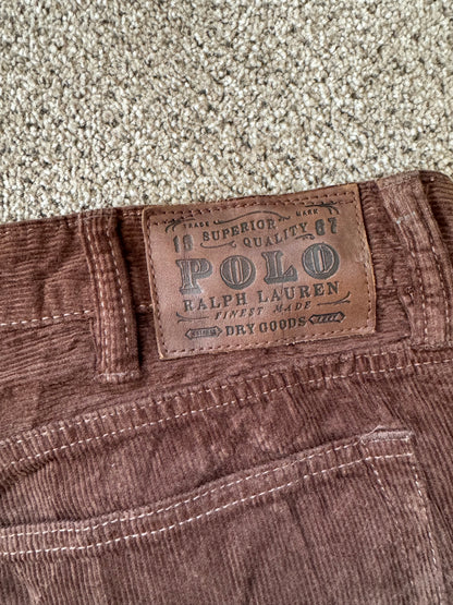 38/32 Ralph Lauren Brown Corduroy Trousers