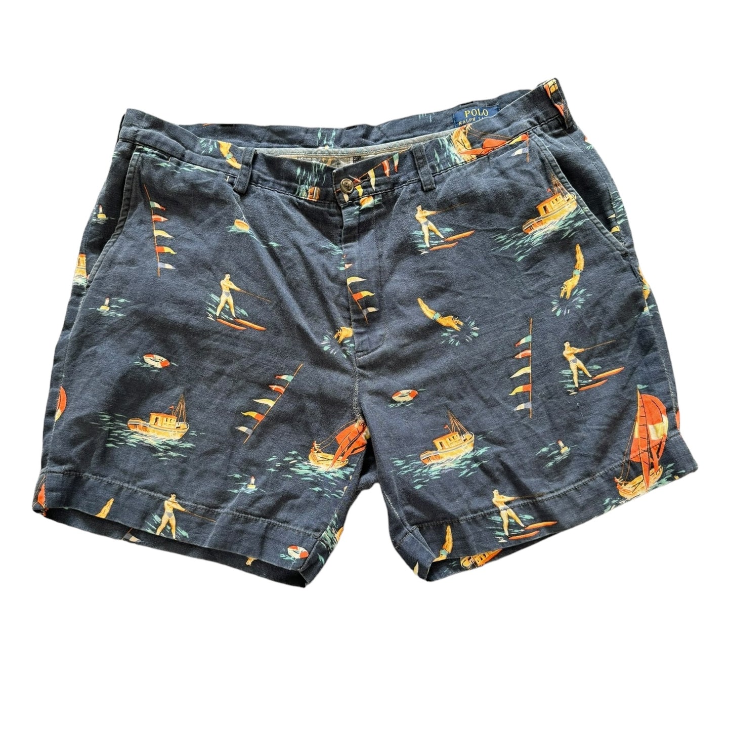 38” Ralph Lauren Navy Waterskiing Shorts