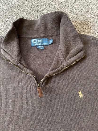 XL Ralph Lauren Brown 1/4 Zip Jumper