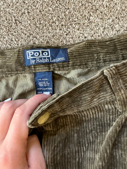 40/32 Ralph Lauren Dark Green Corduroy Trousers