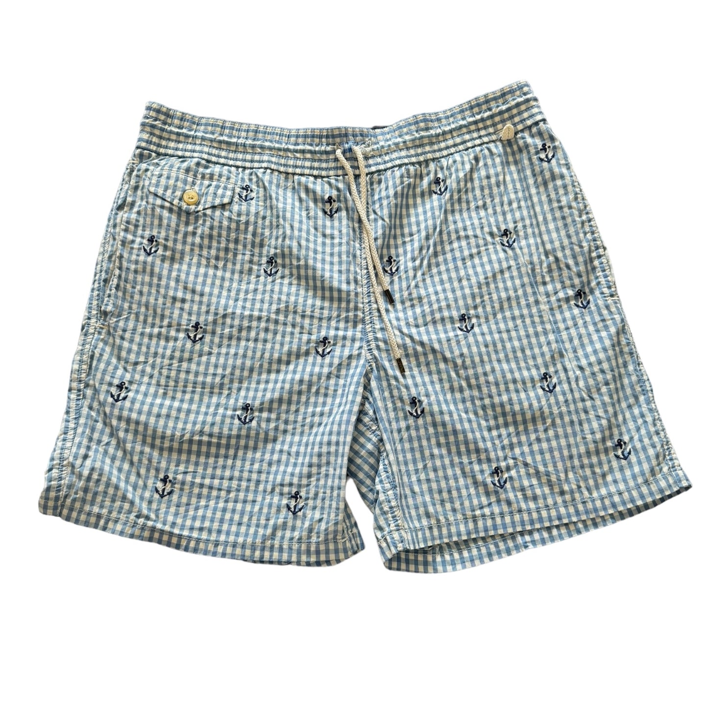 Small Ralph Lauren Blue Anchor Swim Shorts