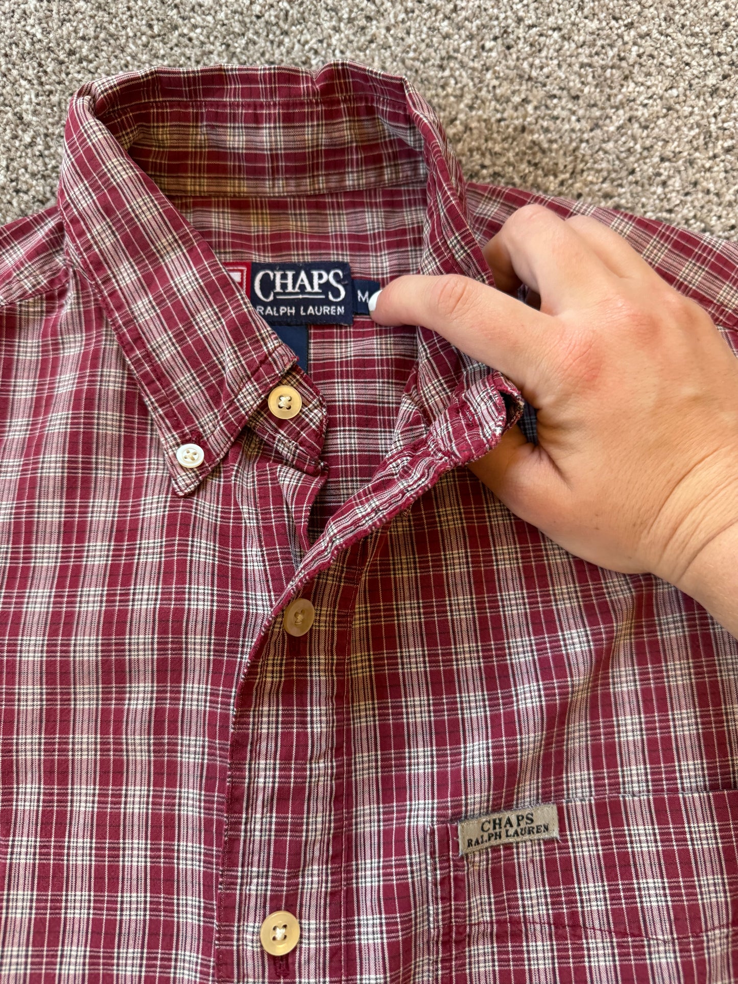 Medium Chaps Red Checkered Shirt