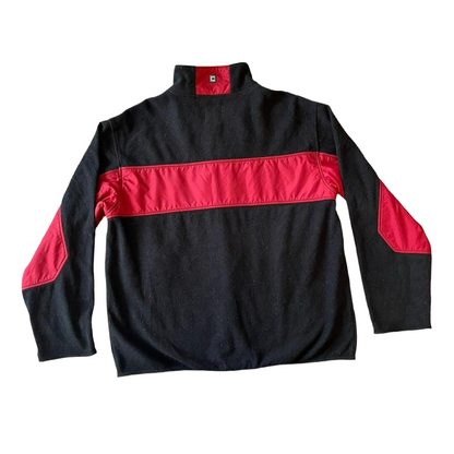 Medium Chaps Black and Red Fleece