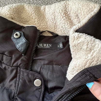 Large Ralph Lauren Black Puffer Coat