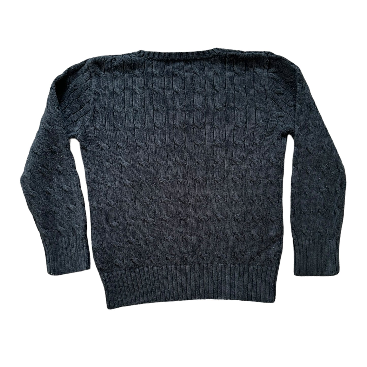 Aged 7 Ralph Lauren Black Cable Knit Jumper