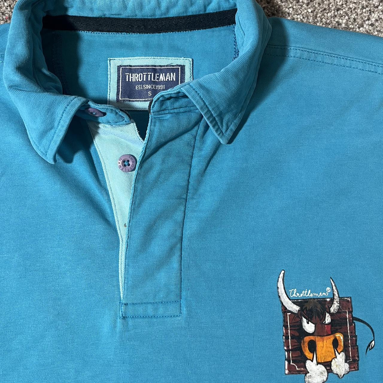 Small Throttleman Blue Rugby Shirt