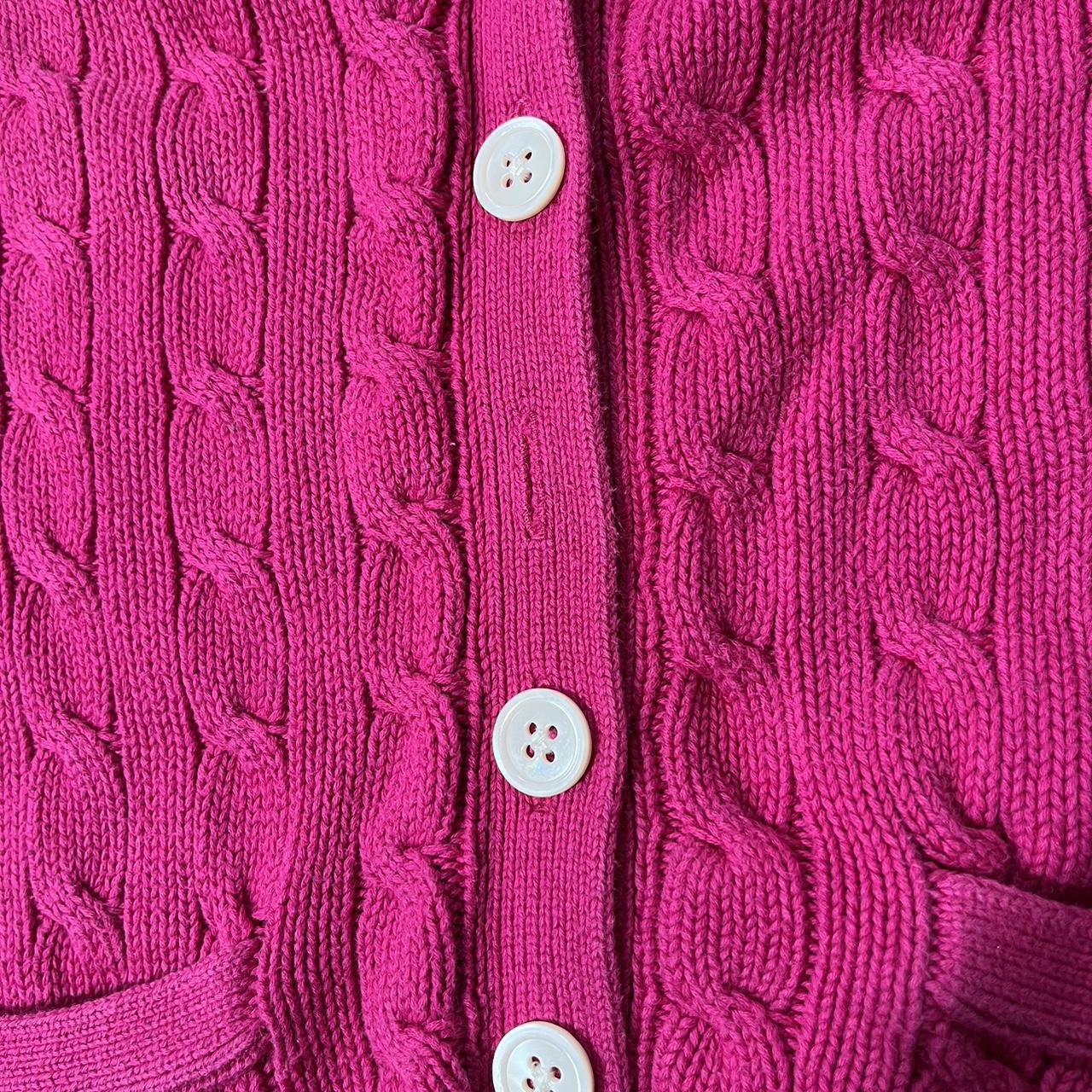 Small Ralph Lauren Pink Cable Knit Cardigan