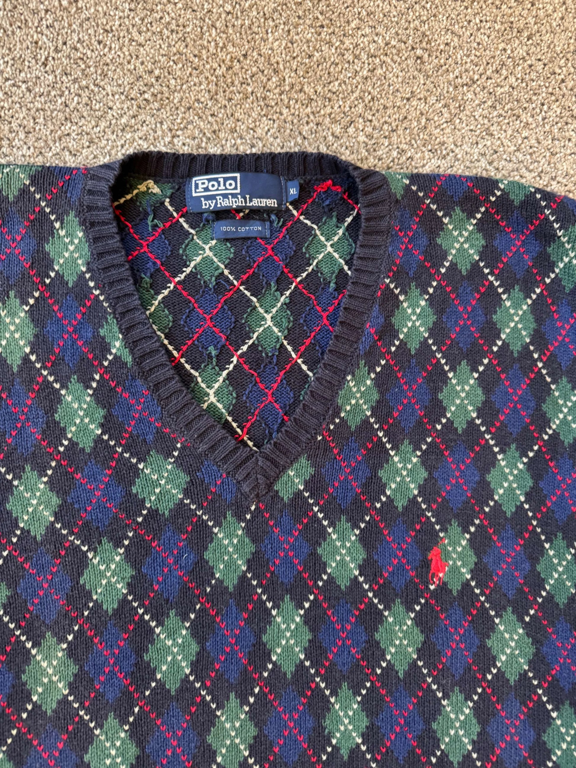 Extra large Ralph Lauren Argyle Sweater Vest