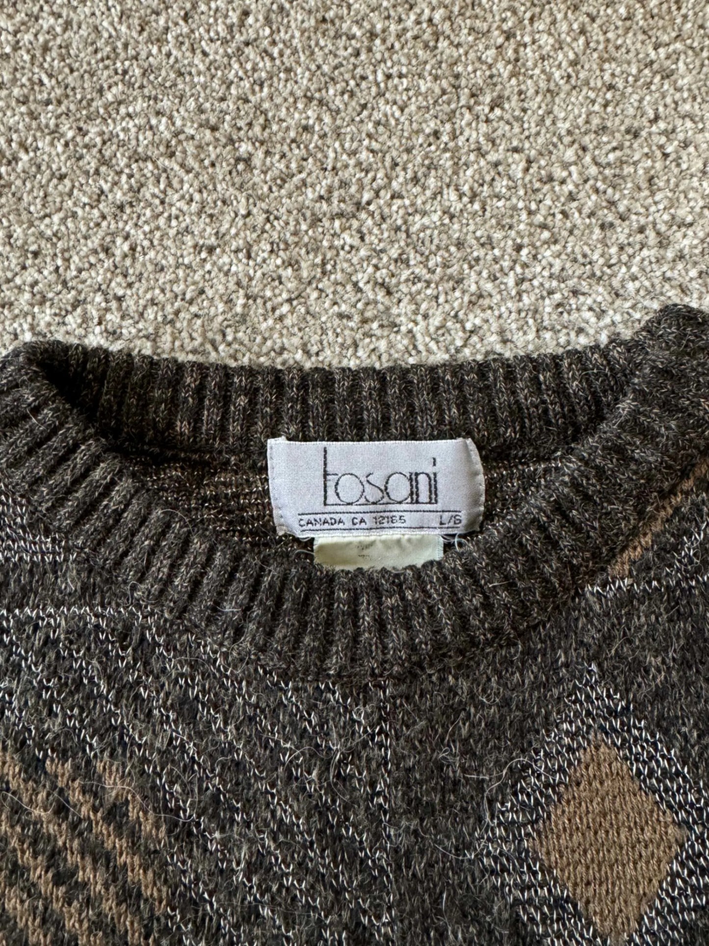 Large Tosani Brown Funky Knit