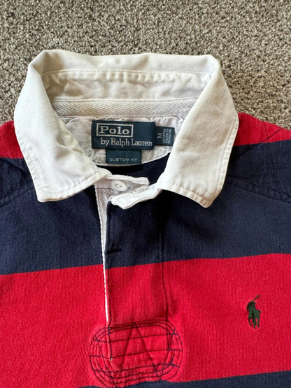 Medium Ralph Lauren Navy/Red Rugby Shirt