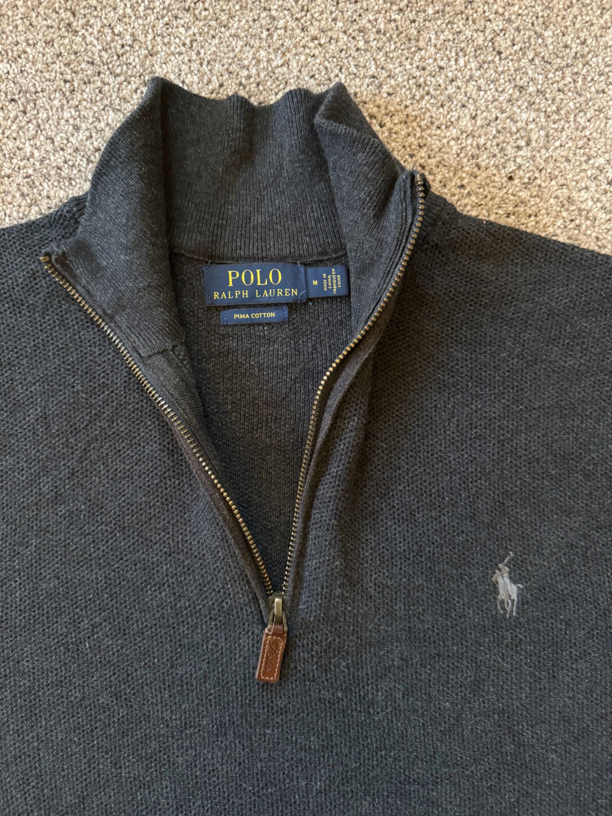 Medium Ralph Lauren Grey 1/4 Zip