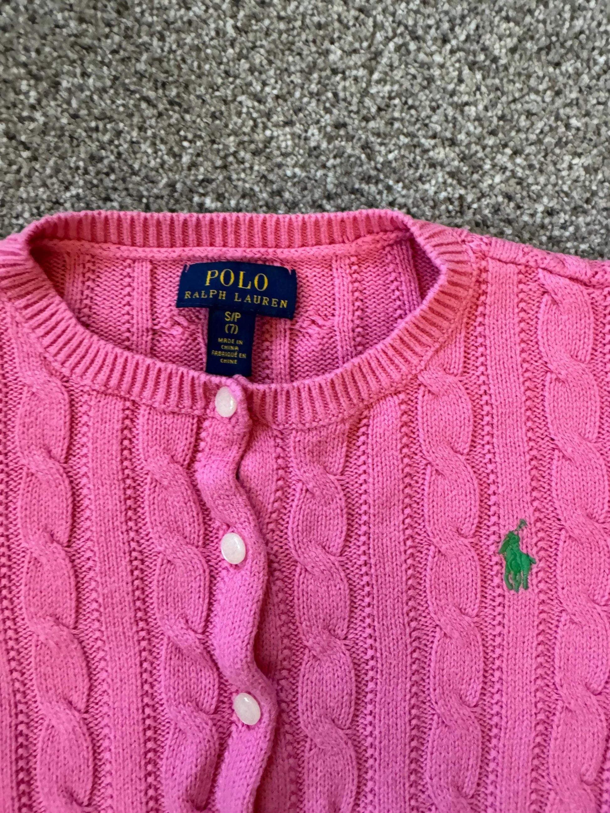 Aged 7 Ralph Lauren Pink Cardigan