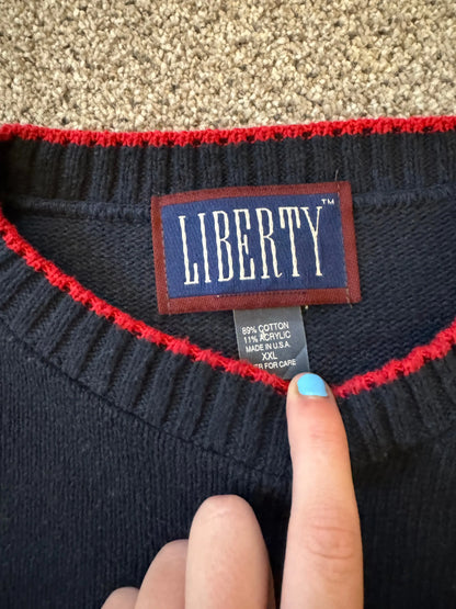 XXL Liberty Navy USA Flag Jumper