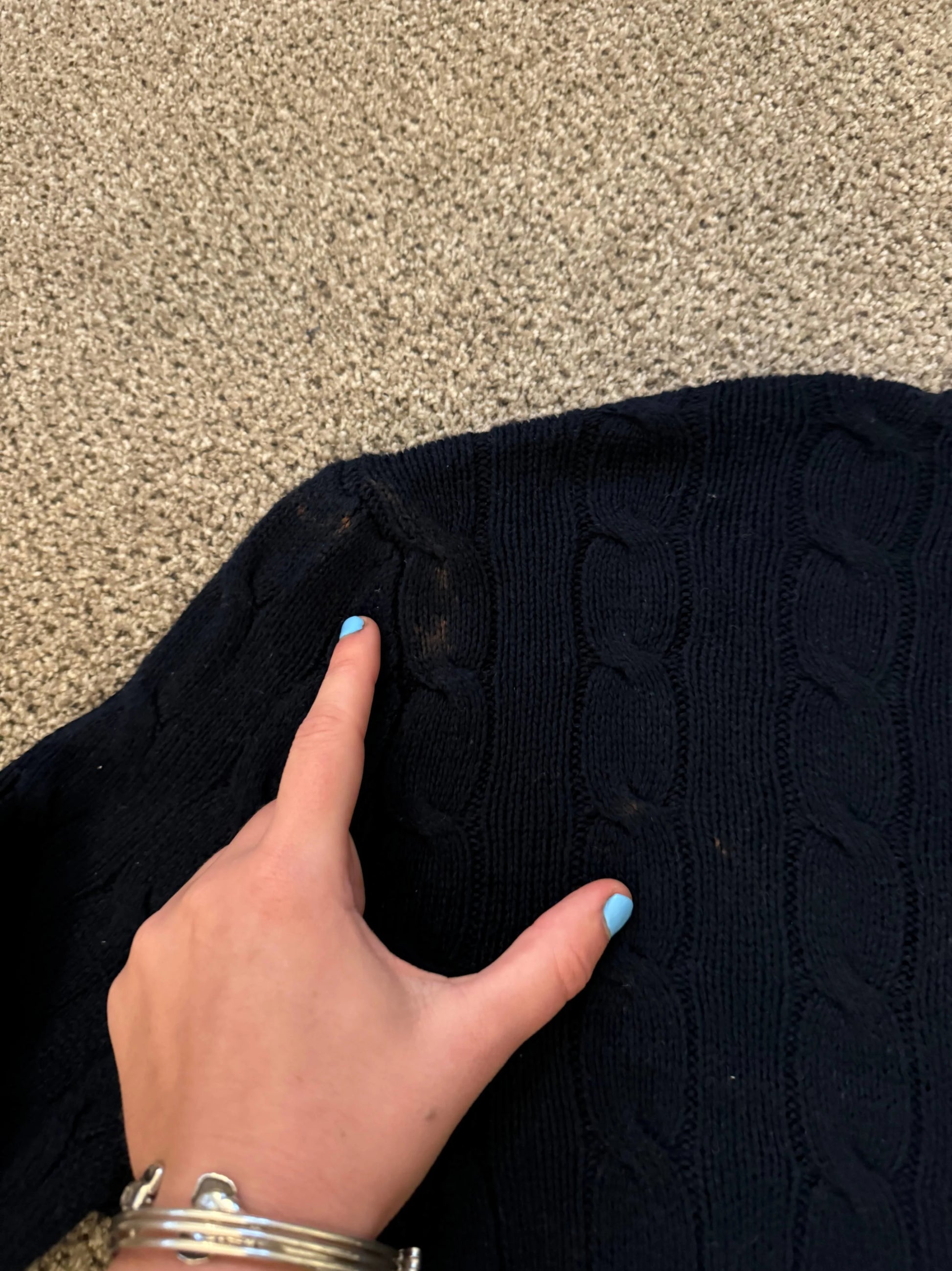 Small Ralph Lauren Navy Cable Knit