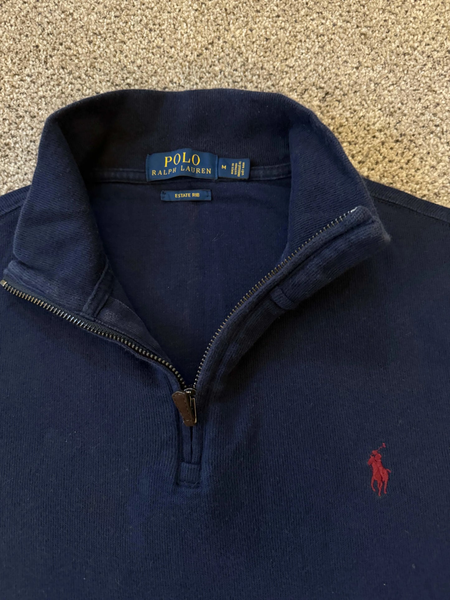 Medium Ralph Lauren Navy 1/4 Zip