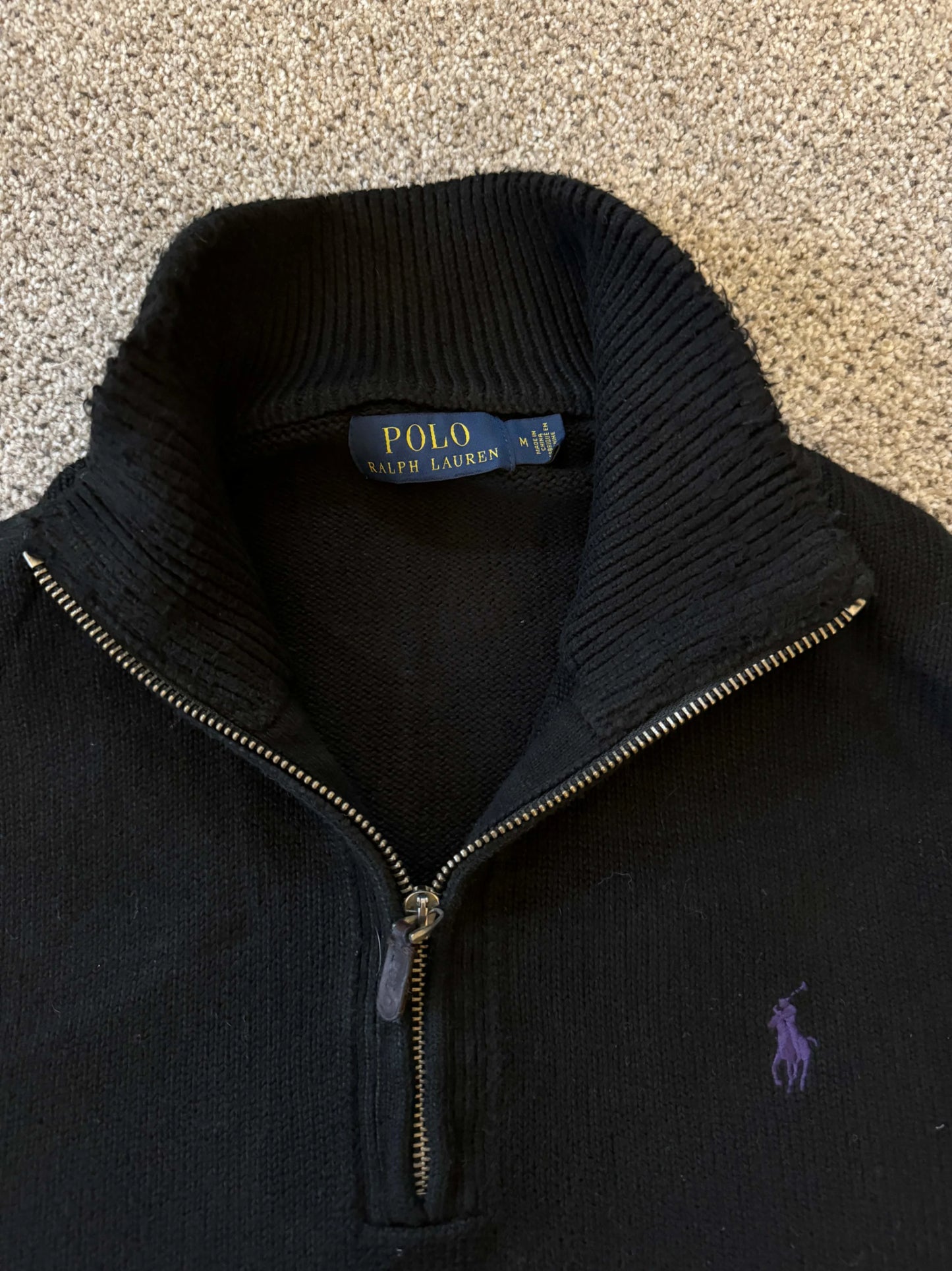 Medium Ralph Lauren Black 1/4 Zip