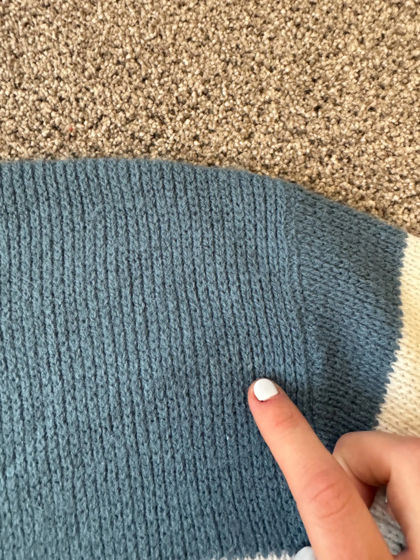 Large Blue Knitted Jumper