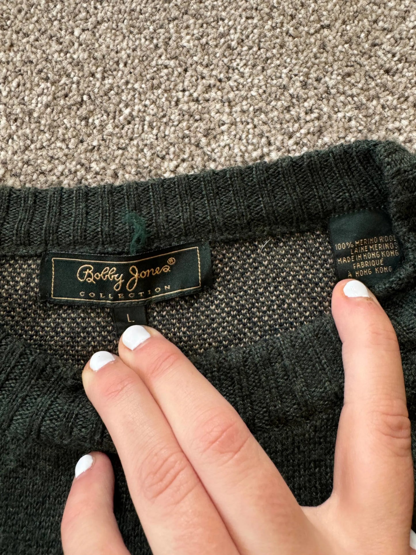 Large Green Golf Woollen Jumper