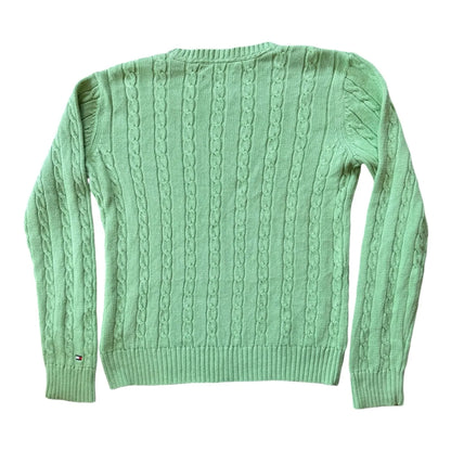 Womans Medium Tommy Hilfiger Green Cable Knit