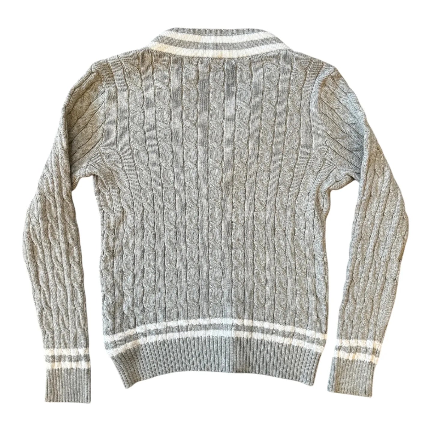 Womans Medium Ralph Lauren Grey Cable Knit