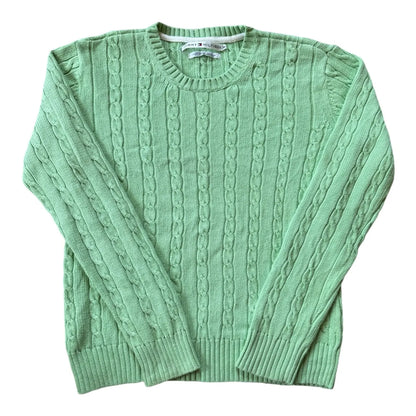 Womans Medium Tommy Hilfiger Green Cable Knit