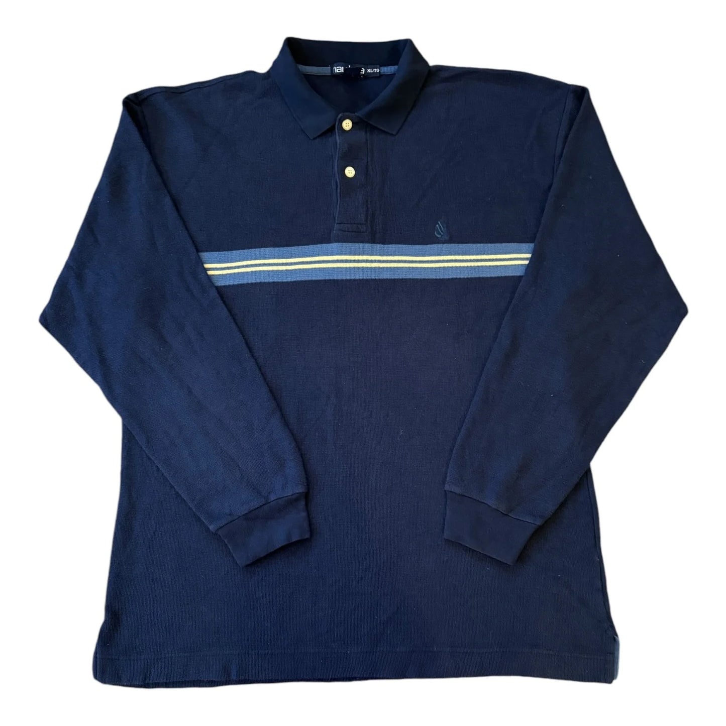 Extra large Nautica Navy Long Sleeved Polo Shirt