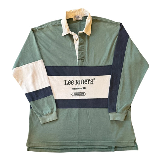 Large Lee Riders Green Rugby Shirt