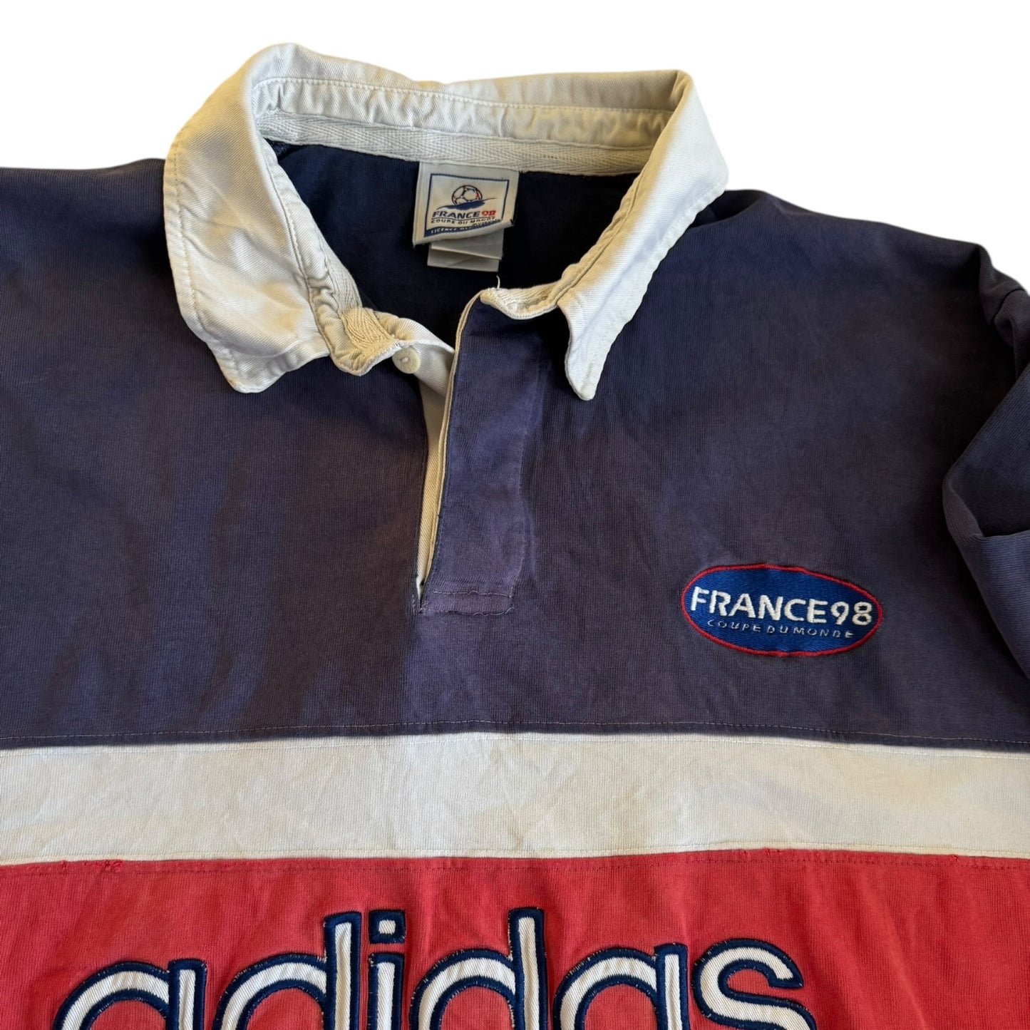 XXL Adidas France 98 Navy Rugby Shirt