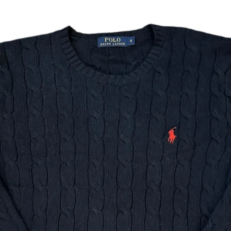 Small Ralph Lauren Navy Cable Knit