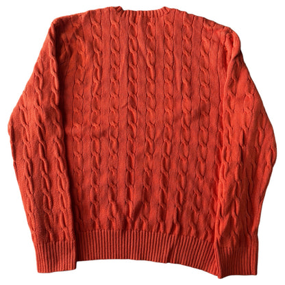 XL Polo Ralph Lauren Orange Cable Knit Sweater