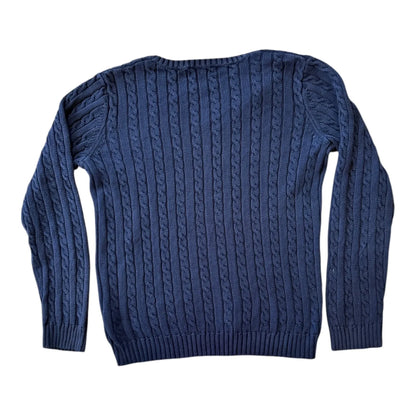 Womans Medium Ralph Lauren Navy Cable Knit