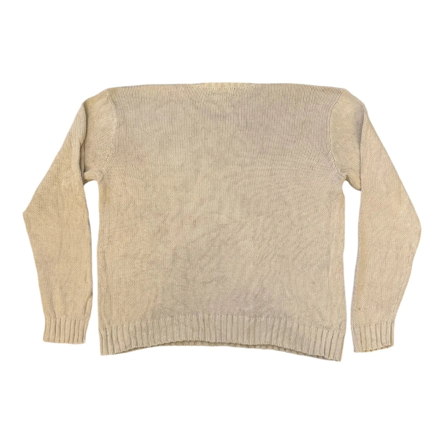 Extra large Ralph Lauren Beige Linen Knitted Jumper