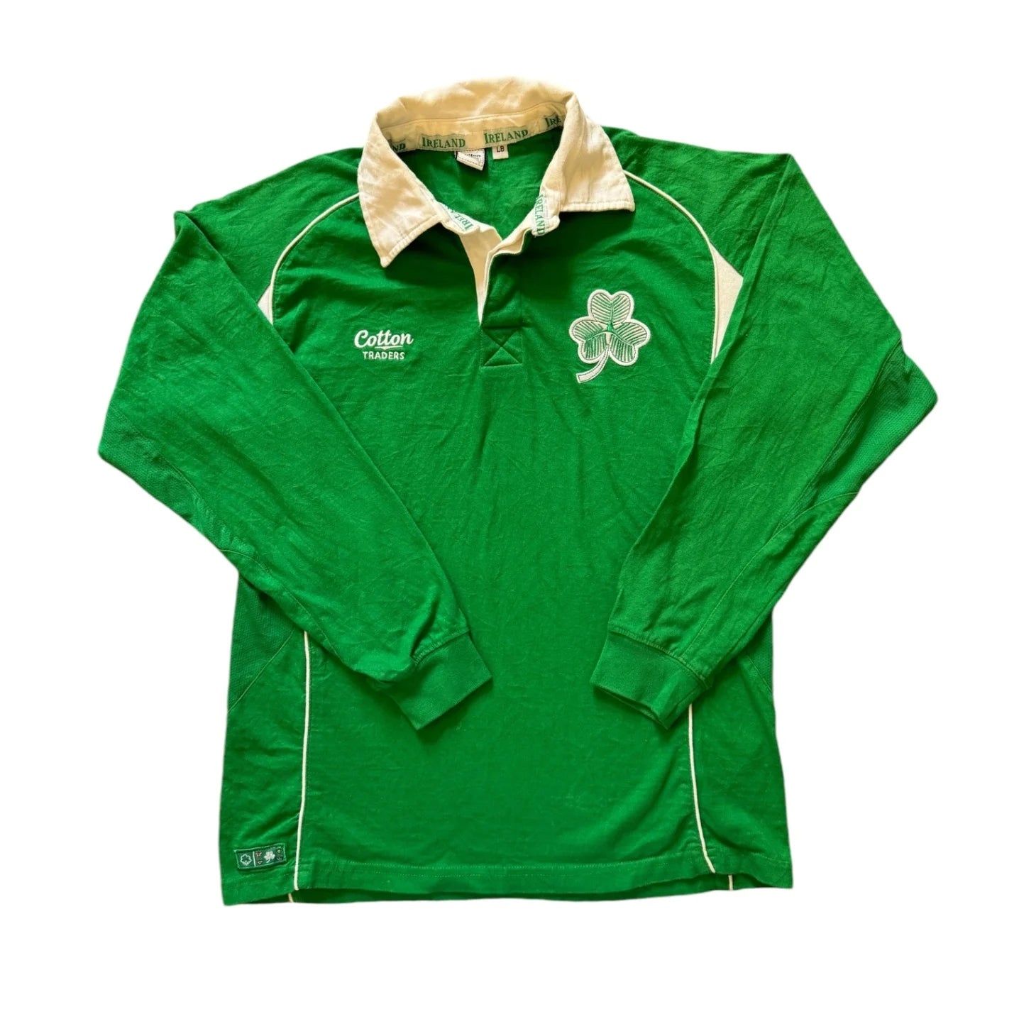 XXS Cotton Traders Green Ireland Rugby Shirt