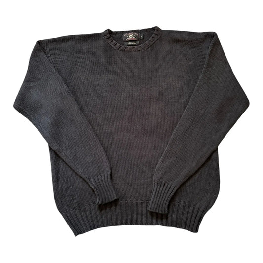 Large Double R Ralph Lauren Black Knitted Jumper