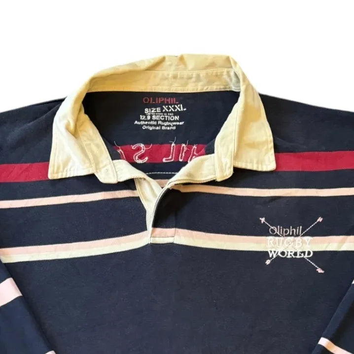 XXXL Oliphil Navy Rugby Shirt Top