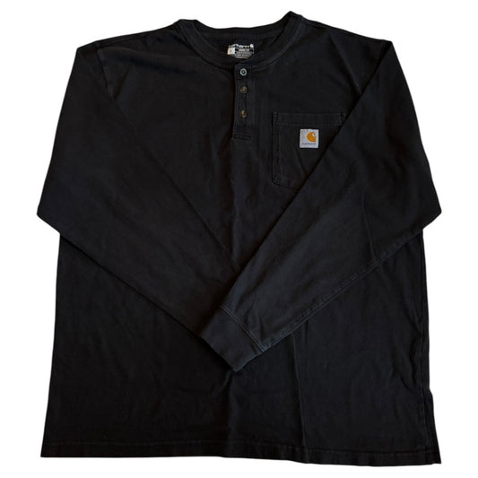 Large Carhartt Black Long Sleeved T-Shirt