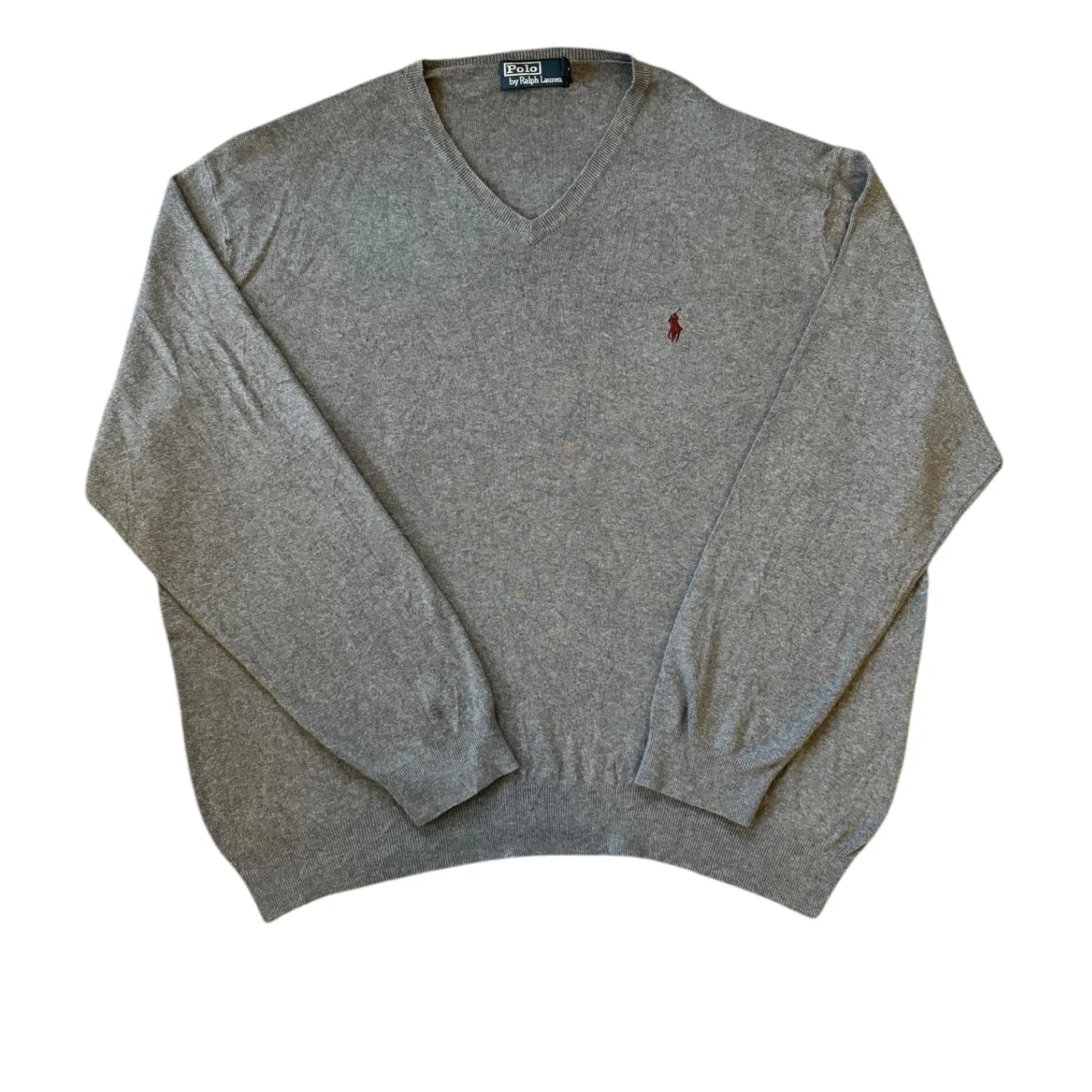 XXL Ralph Lauren Grey V-Neck Jumper