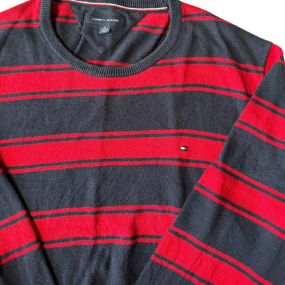 XL Tommy Hilfiger Red Striped Sweatshirt