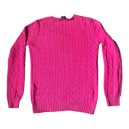 Women's Large Ralph Lauren Pink Cable Knit Sweater