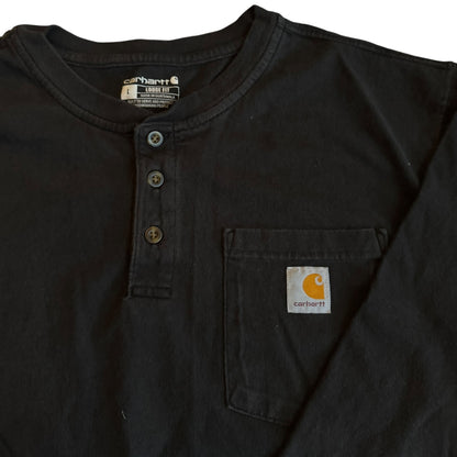 Large Carhartt Black Long Sleeved T-Shirt