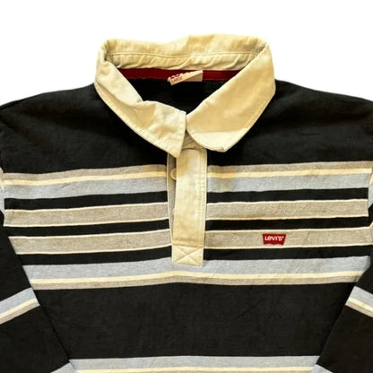 Small Levi's Black Rugby Shirt Top