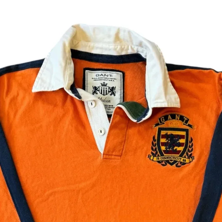 Medium Gant Orange Rugby Shirt Top