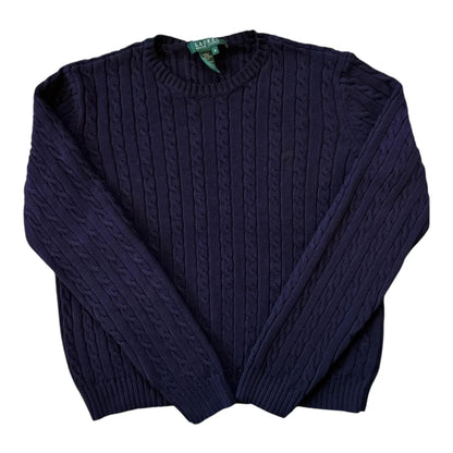 Womans Medium Ralph Lauren Purple Cable Knit