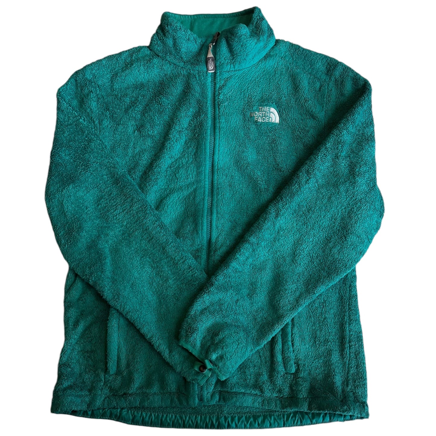 Women's Large The North Face Green Zip Up Fleece