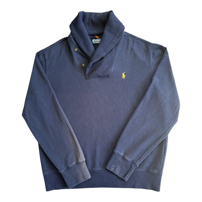 Large Ralph Lauren Navy Shawl Neck Sweatshirt