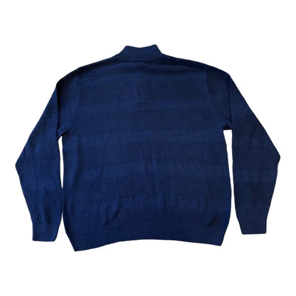 XXL Chaps Navy Striped 1/4 Zip