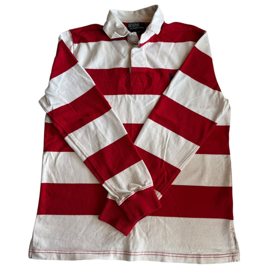 Medium Ralph Lauren Red/White Rugby Shirt