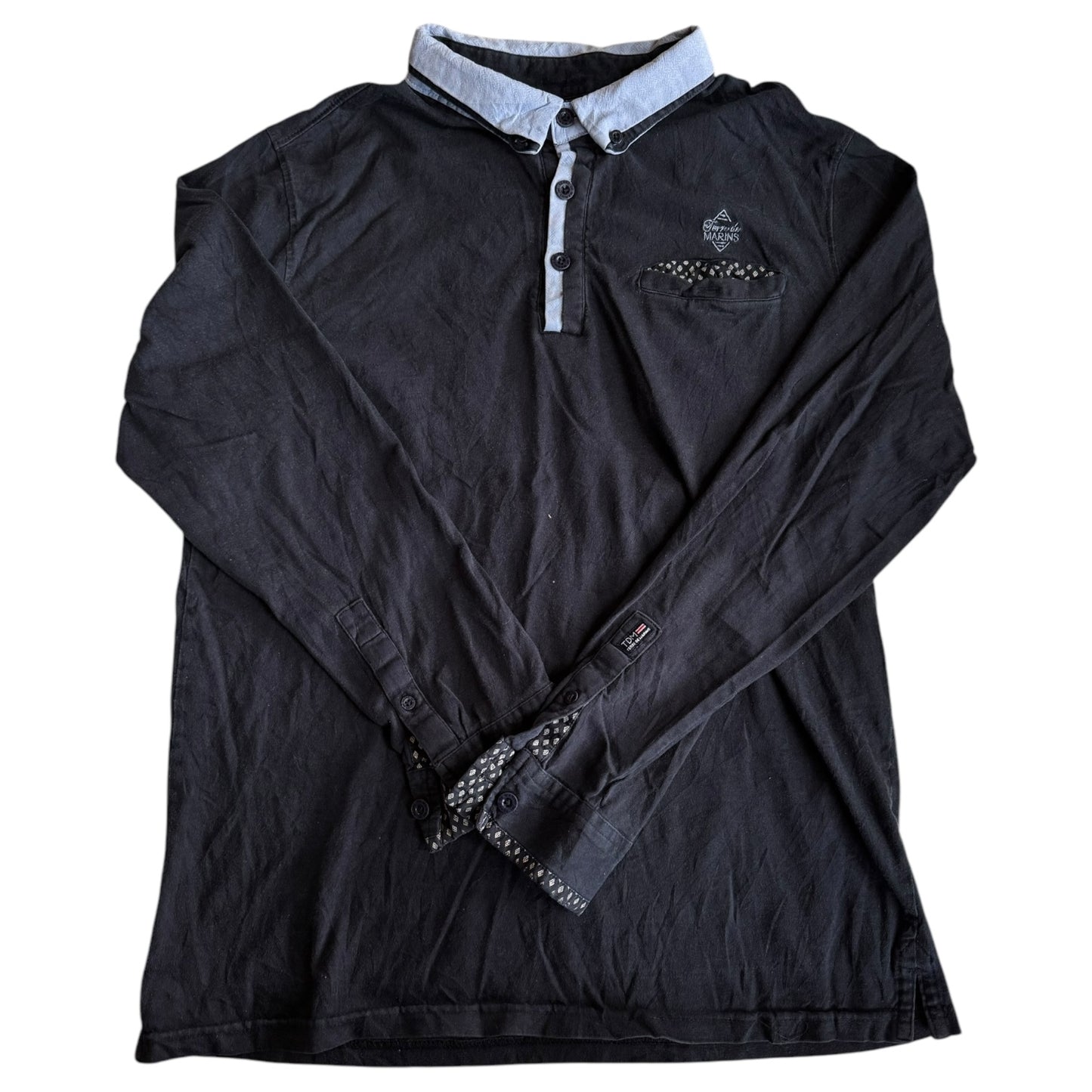 Medium Terre De Marins Navy Rugby Shirt